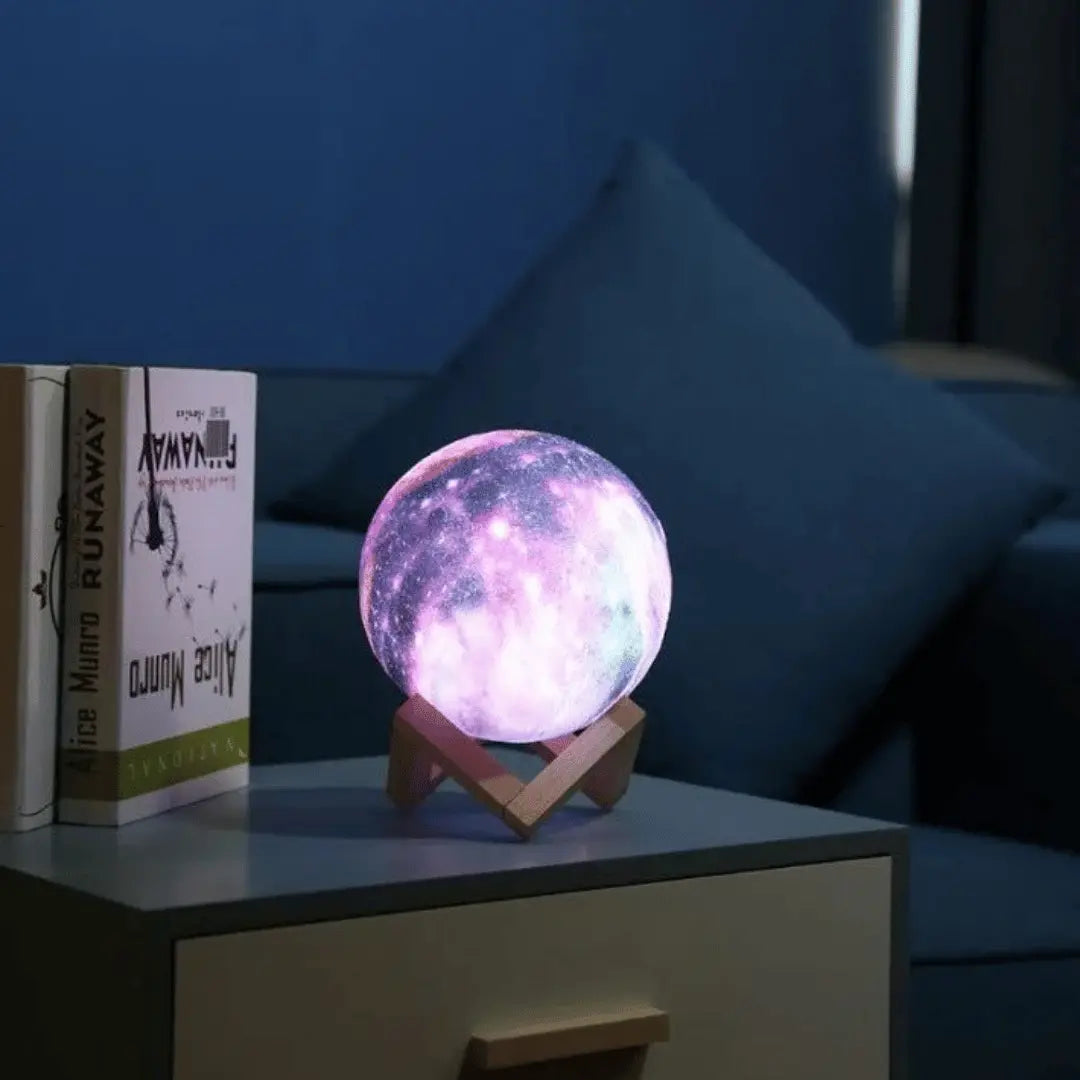 Lampe lune galaxie