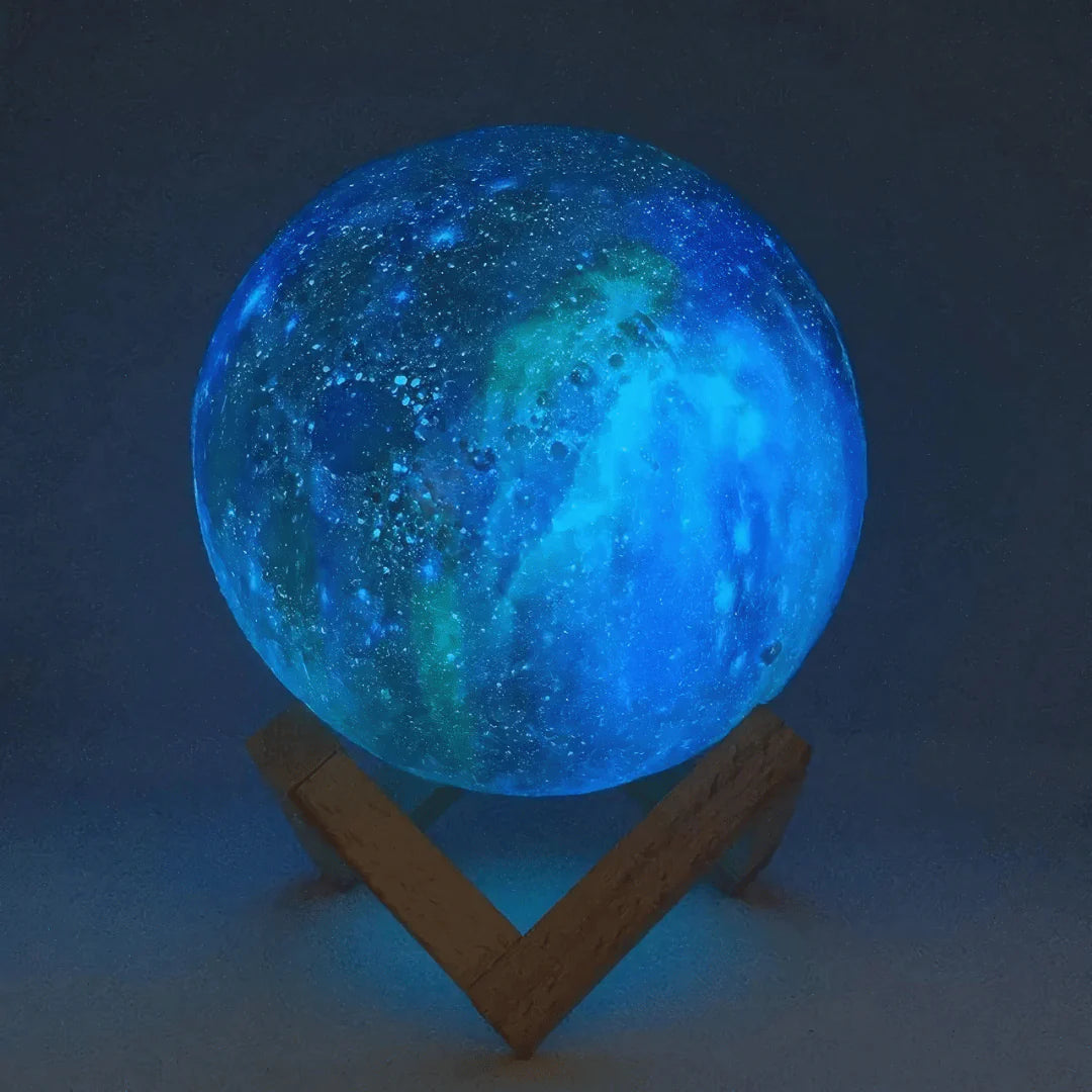 Lampe lune galaxie