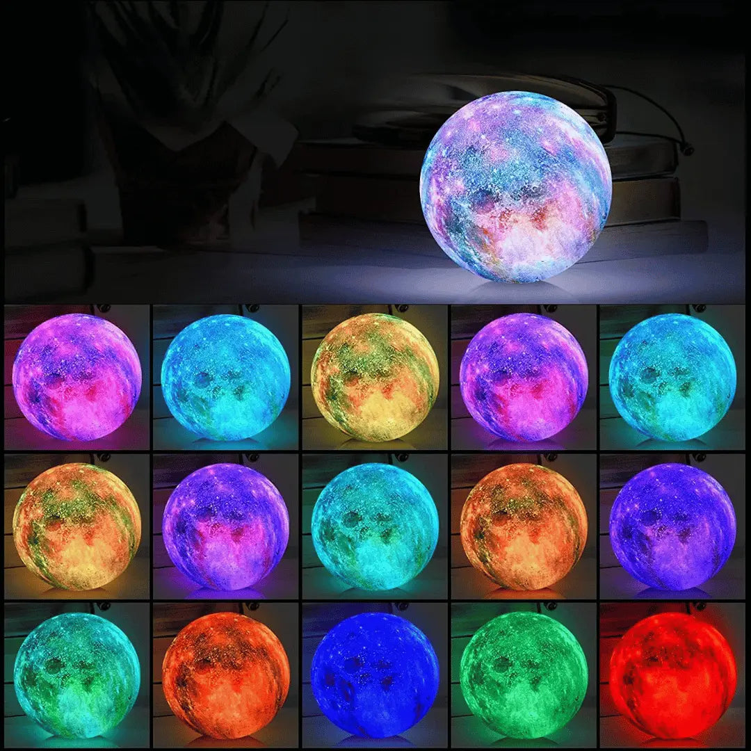 Lampe lune galaxie