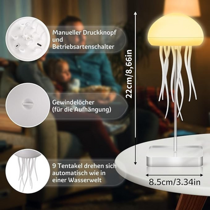 Schwebende Qualle - LED Tischleuchte